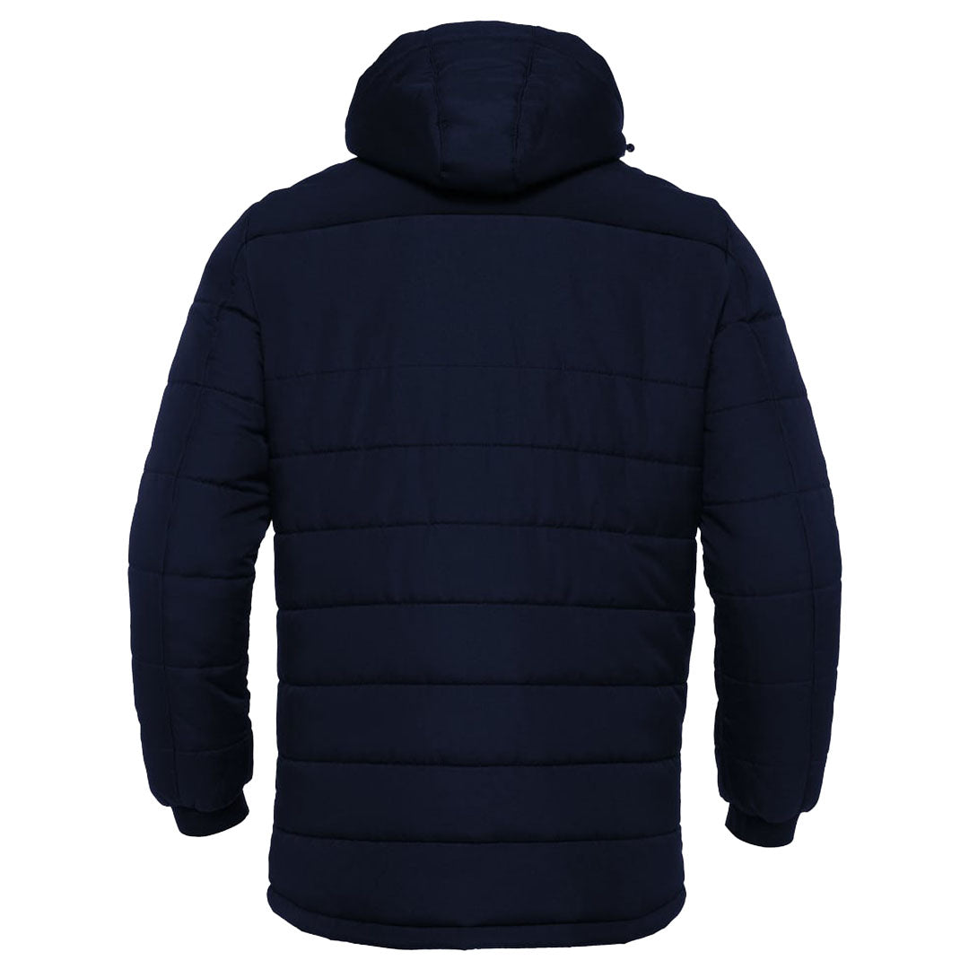 Jnr Macron Classic Crest Padded Jacket Dark Blue