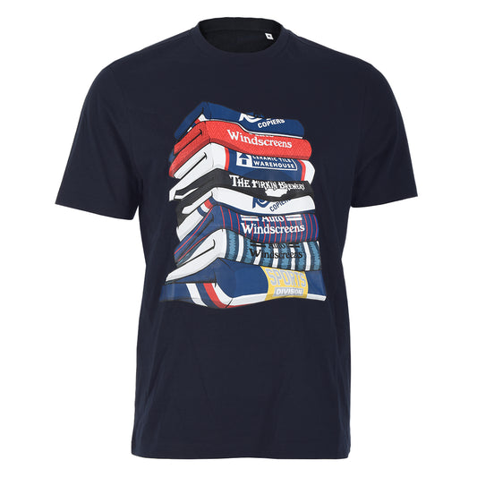 DFC Retro Stack Tee Dark Blue