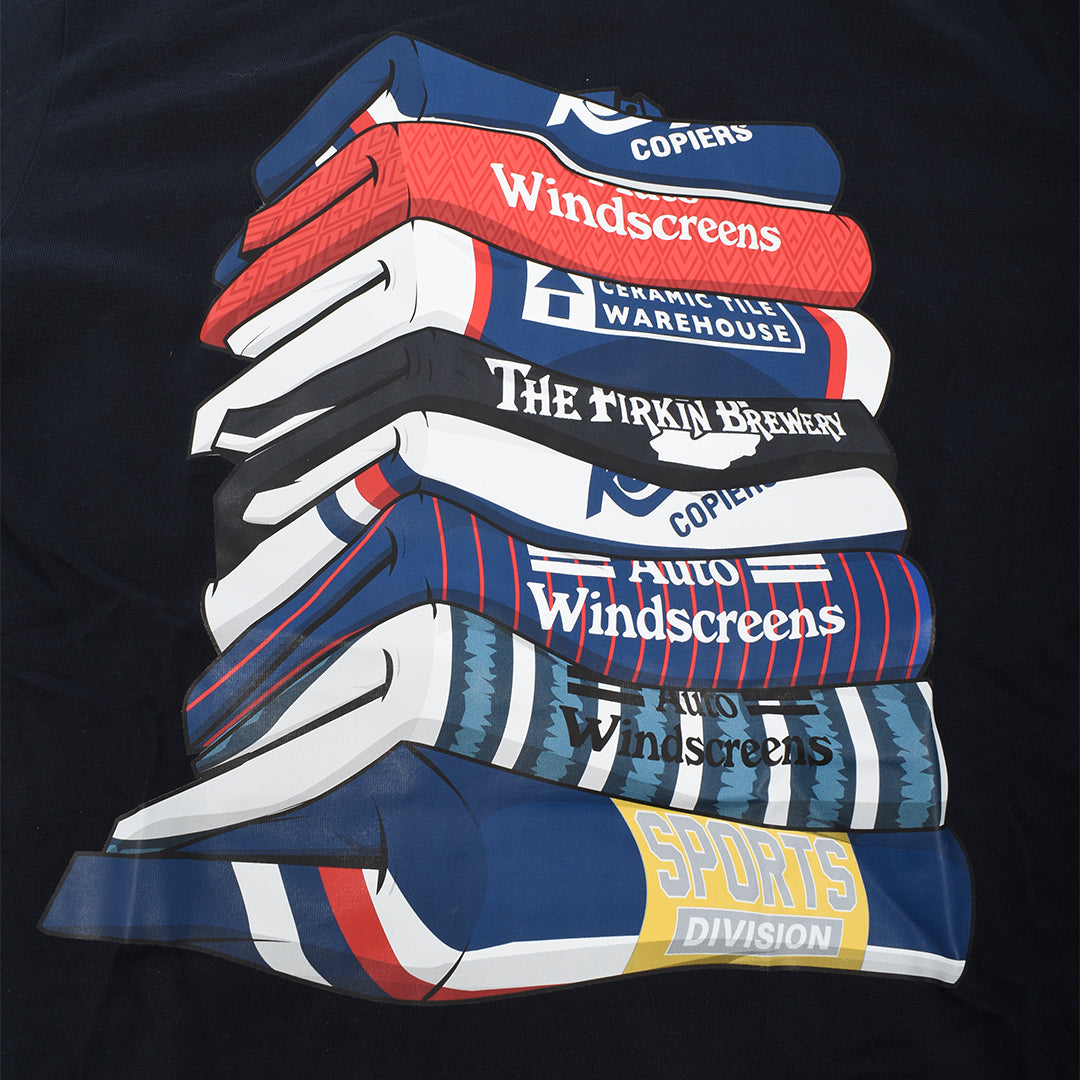 DFC Retro Stack Tee Dark Blue