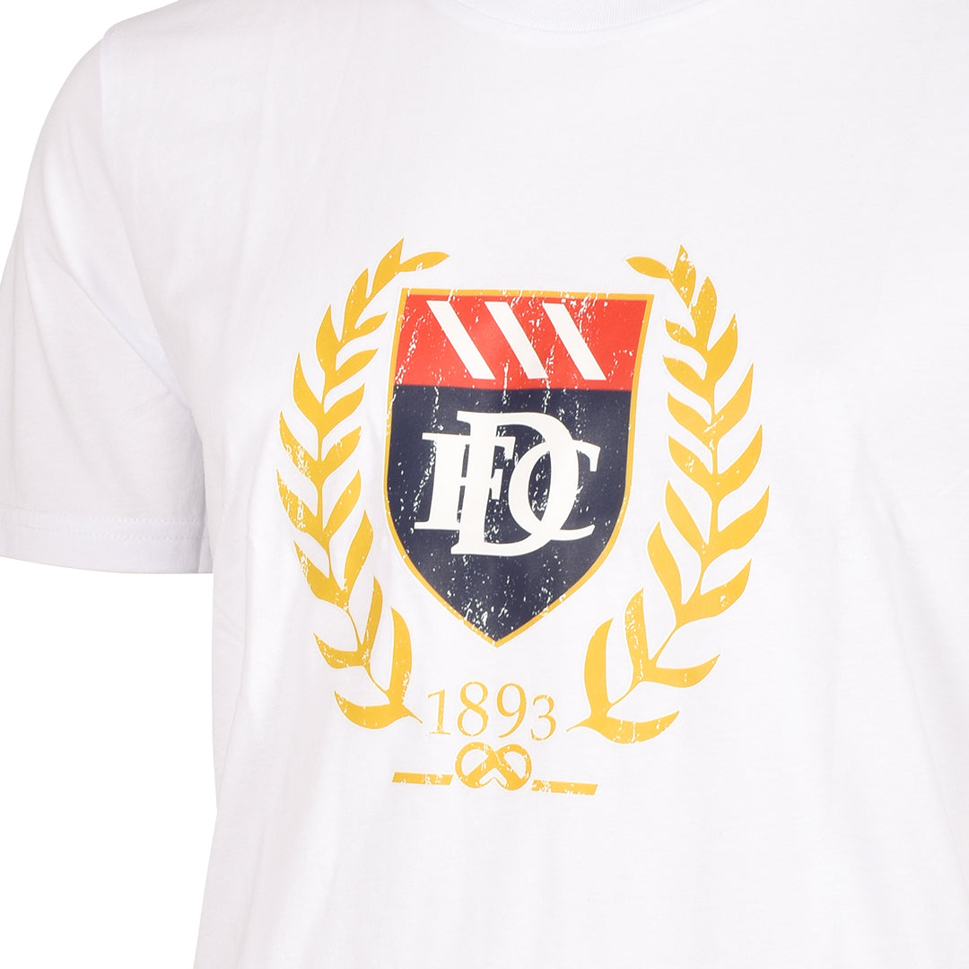 DFC Distressed Laurel Crest Tee White