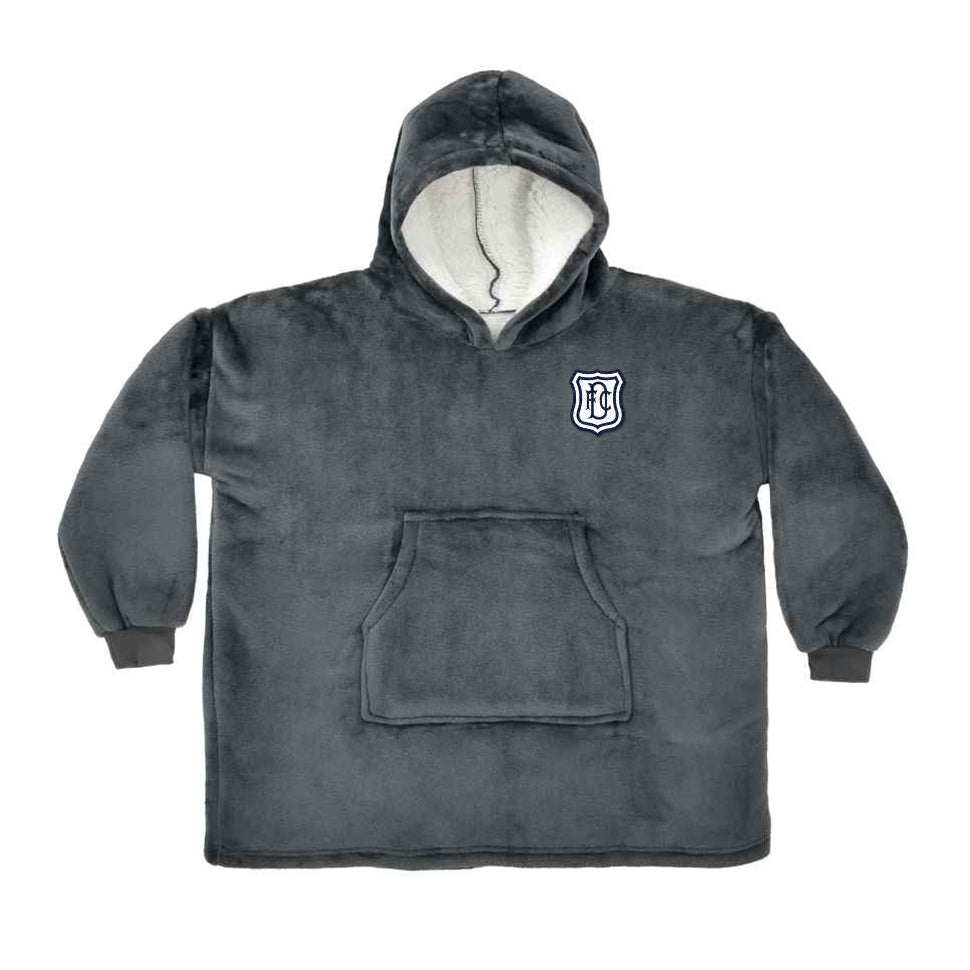 Jnr Sherpa Fleece Blanket Hoodie Charcoal