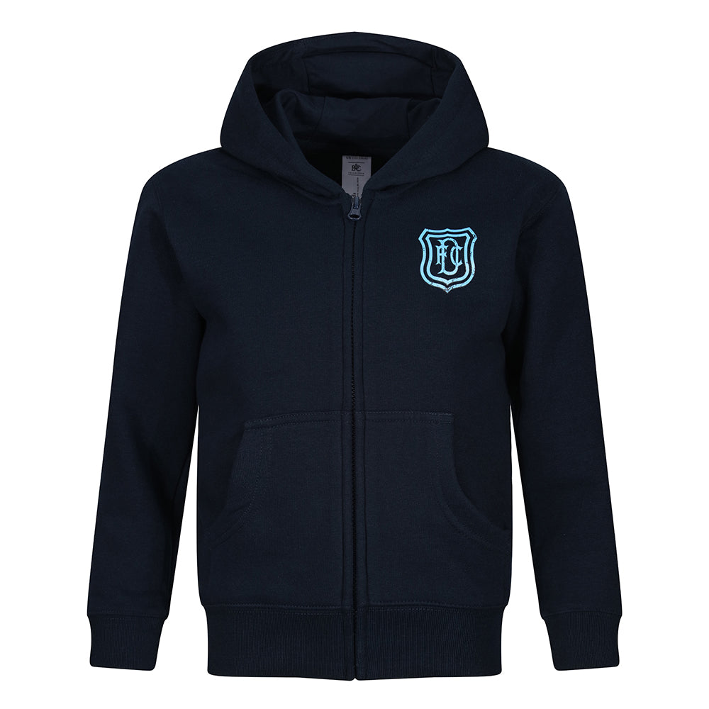 Jnr Vintage Crest Full Zip Hood Dark Blue